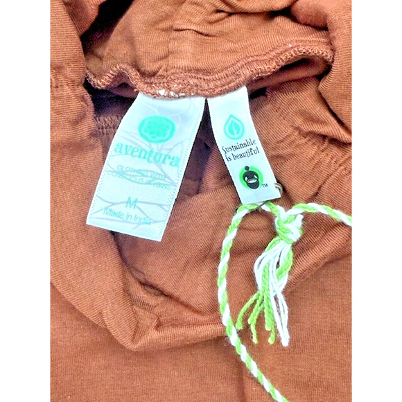 Aventura CHUTNEY ORANGE Cowl Neck Sz M Stretchy Long Sleeve Athleisure Top NEW!! - Picture 3 of 5